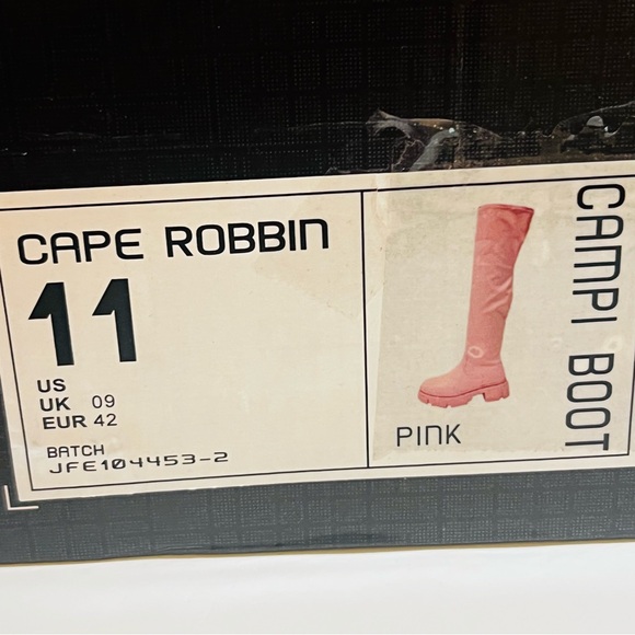 Cape Robbin Baby Pink Thigh High Campi Platform Boots - Size 11 - Picture 13 of 14